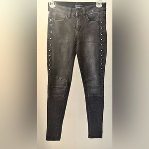 Very stylish faded black, faded gray jeans